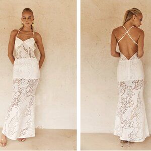 RUNAWAY THE LABEL SIVAN MAXI DRESS - WHITE